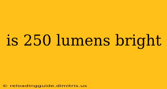 is 250 lumens bright