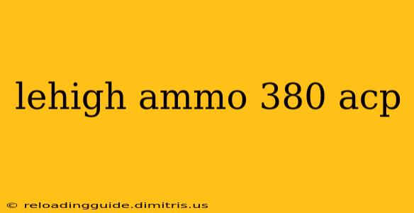 lehigh ammo 380 acp