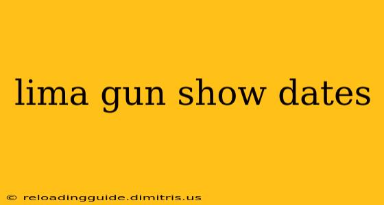 lima gun show dates