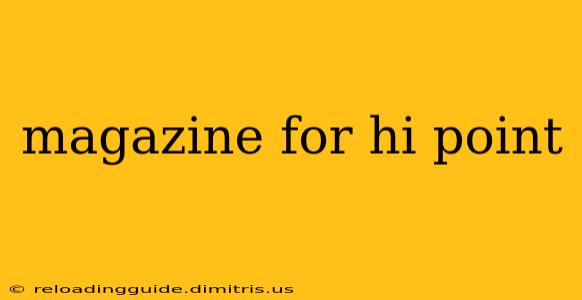 magazine for hi point