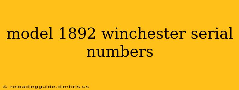 model 1892 winchester serial numbers