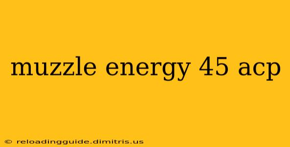 muzzle energy 45 acp