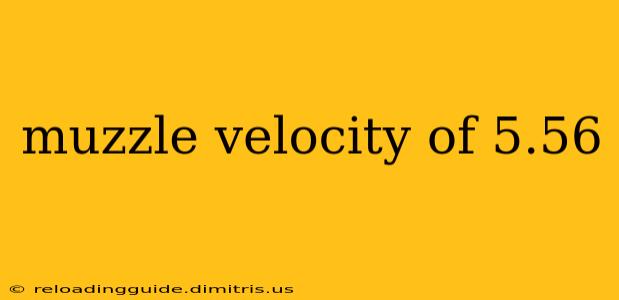 muzzle velocity of 5.56