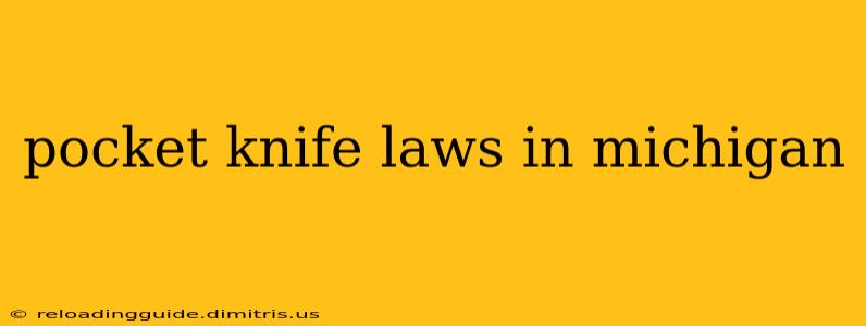 pocket knife laws in michigan