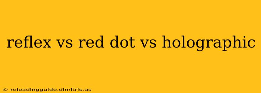 reflex vs red dot vs holographic