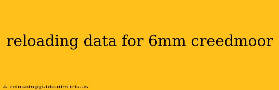 reloading data for 6mm creedmoor