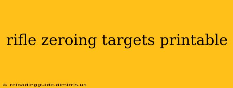 rifle zeroing targets printable