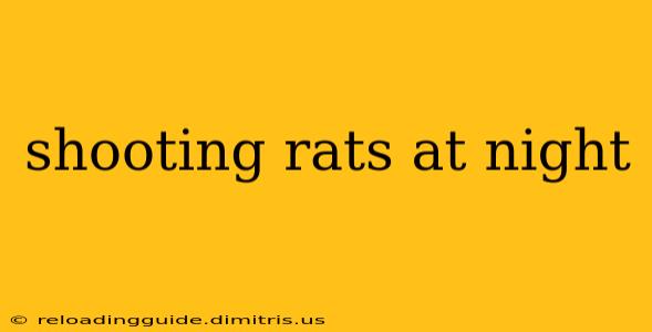 shooting rats at night