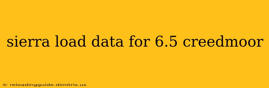 sierra load data for 6.5 creedmoor