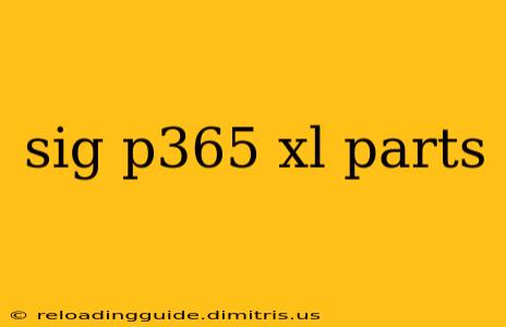 sig p365 xl parts