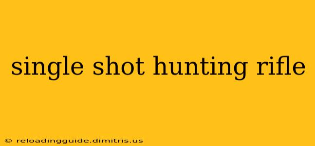 single shot hunting rifle