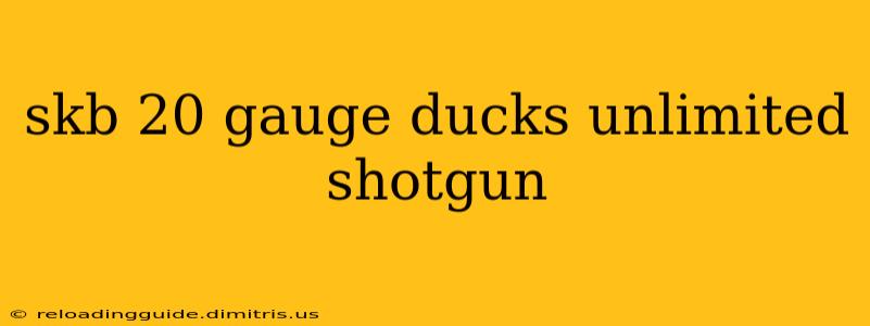 skb 20 gauge ducks unlimited shotgun