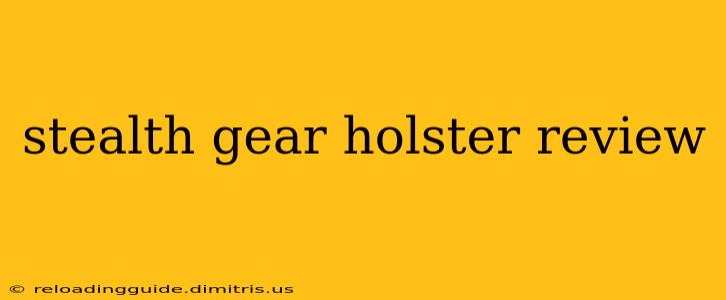 stealth gear holster review