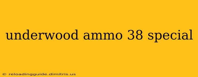 underwood ammo 38 special