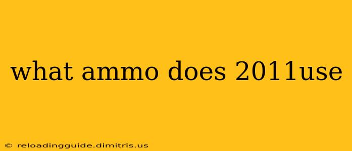 what ammo does 2011use