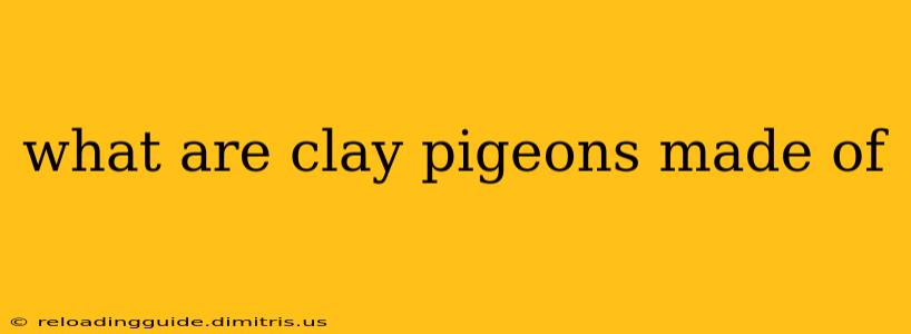 what are clay pigeons made of