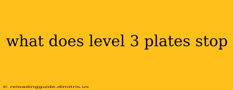 what does level 3 plates stop