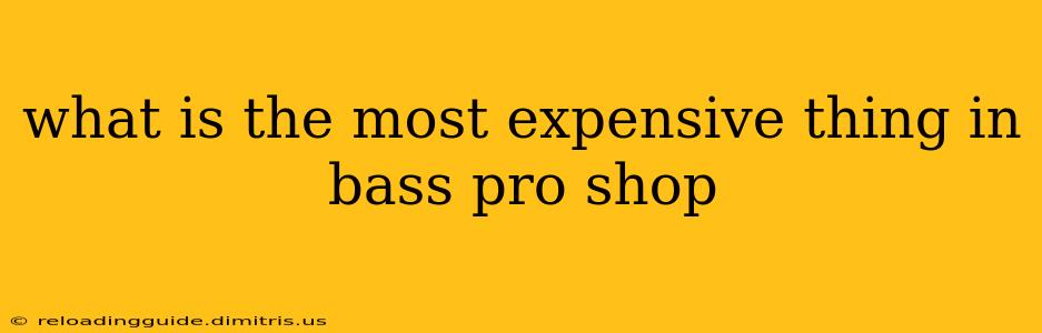 what is the most expensive thing in bass pro shop