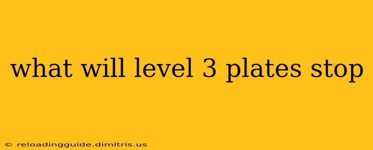 what will level 3 plates stop