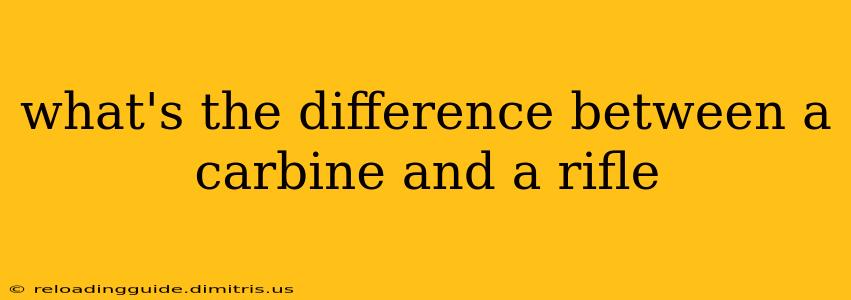 what's the difference between a carbine and a rifle