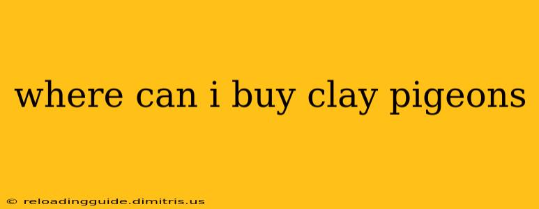 where can i buy clay pigeons