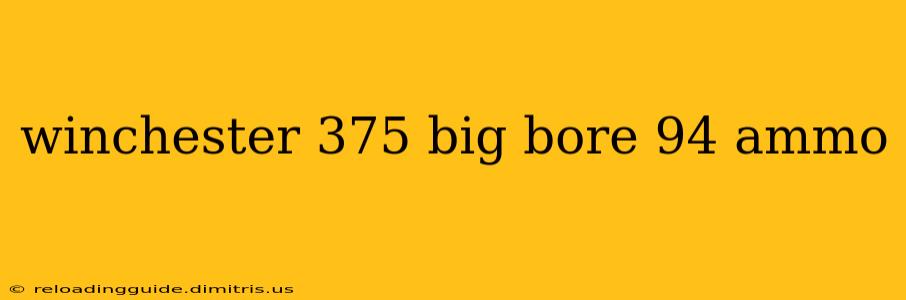 winchester 375 big bore 94 ammo